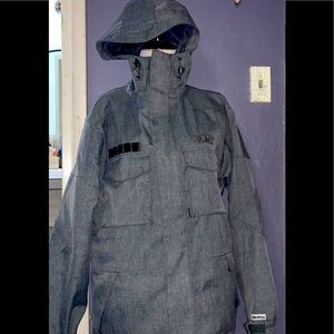 Burton Heather Grey Mens Snowboard Jacket Size XL